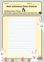 Vorschau - Arbeitsblätter - Mein schönstes Oster Erlebnis - freies Schreiben - Deckblatt