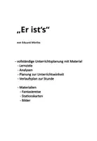 Vorschau - Stundenentwürfe - Frühlingsgedicht "Er ist's" Stationsarbeit - Seite 1