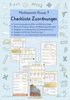Vorschau - Arbeitsblätter - Zuordnungen - Checkliste mit Lösungen 7. Klasse - Deckblatt