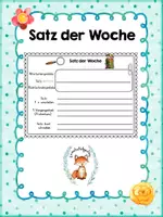 Vorschau - Arbeitsblätter - Satz der Woche - Deckblatt