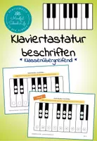 Vorschau - Arbeitsblätter - Das Klavier: Klaviertastatur beschriften - Deckblatt