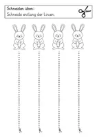 Vorschau - Arbeitsblätter - Feinmotorik zu Ostern – 26 Scherenübungen & Schneideübungen (Kindergarten & Vorschule) - Seite 2