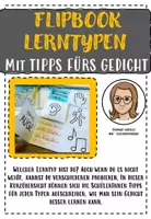Vorschau - Arbeitsblätter - Flipbook Lerntypen - Gedichtvortrag, Balladen - Deckblatt