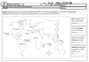 Vorschau - Arbeitsblätter - AB Hörreise Seefahrten um 1500 (Kolumbus, Magellan, DaGama) - Seite 2