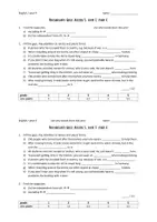 Vorschau - Test - Vocabulary Test access 5 unit 2 part C with KEY - Deckblatt
