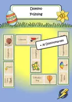 Vorschau - Stationenlernen - Domino Frühling - Deckblatt
