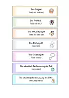 Vorschau - Mal- und Bastelvorlagen - Satzglieder Fächer zum Ausschneiden - Seite 2