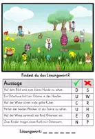 Vorschau - Fördermaterial/Inklusion - Leserätsel Sätze Ostern + Selbstkontrolle - Seite 1