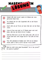 Vorschau - Arbeitsblätter - Erste Hilfe: Nasenbluten - Seite 1