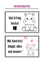 Vorschau - Mal- und Bastelvorlagen - Mutmachkarten - Deckblatt