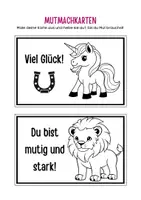 Vorschau - Mal- und Bastelvorlagen - Mutmachkarten - Seite 1