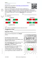 Vorschau - Arbeitsblätter - Kräfte zwischen Magneten - Deckblatt