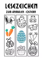 Vorschau - Mal- und Bastelvorlagen - Lesezeichen - Ostern - Seite 1