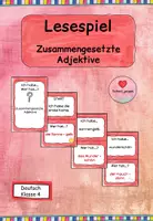 Vorschau - Spiele - Lesespiel Zusammengesetzte Adjektive Klasse 4 - Deckblatt