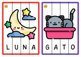 Vista previa - Tarjetas / Manipulativos - Puzzles palabras de 4 letras - página 3