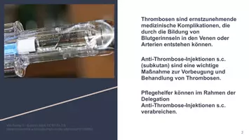 Vorschau - Präsentationen/Tafelbilder - Anti-Thrombose-Injektionen für Pflegehelfer - Seite 1