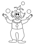 Vorschau - Mal- und Bastelvorlagen - Ausmalbilder Clown - Seite 1