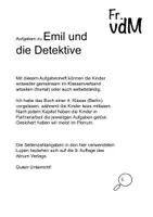 Vorschau - Arbeitsblätter - Emil und die Detektive - Aufgaben zu den Kapiteln mit Lösungen - Deckblatt