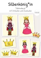 Vorschau - Poster - Silbenkönig: Tafelmaterial Königsbuchstaben Vokale - Deckblatt