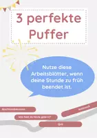 Vorschau - Arbeitsblätter - 3 perfekte Puffer: Arbeitsblätter für jedes Fach - Deckblatt