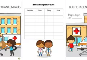 Vorschau - Arbeitsblätter - Buchstabenkrankenhaus - Schön schreiben - Schreibschrift Übungsblätter - Seite 1