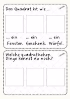 Vorschau - Arbeitsblätter - Formenheft Quadrat 🟥📚 - Seite 1