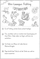 Vorschau - Arbeitsblätter - Mini-Lesespur: Frühling (Klasse 2/3) - Seite 1