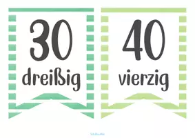Vorschau - Poster - Zehnerzahlen als Wimpelkette - Plakate im Zahlenraum bis 100 - Seite 2