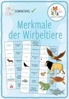 Vorschau - Spiele - Merkmale der Wirbeltiere - Domino Spiel - Deckblatt