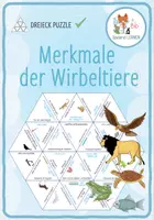 Vorschau - Spiele - Merkmale der Wirbeltiere – Dreieck Domino Spiel - Deckblatt