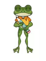Vorschau - selbst erstellte Cliparts/Grafiken - 10 Frösche Clipart Set - Frosch Illustration (Tiere Cliparts) - Seite 3