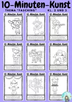 Vorschau - Arbeitsblätter - 10-Minuten-Kunst Fasching (Klassen 2 und 3) - Deckblatt