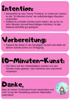 Vorschau - Arbeitsblätter - 10-Minuten-Kunst Frühling (Klassen 2 und 3) - Seite 1