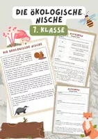 Vorschau - Arbeitsblätter - Die ökologische Nische | Unterrichtsreihe Ökosystem Wald - Deckblatt