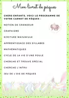Aperçu - Feuilles d'exercices - Mon livret de pâques maternelle - Page 1