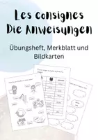 Vorschau - Arbeitsblätter - Les consignes / die Anweisungen - Merkblatt und Übungsheft, vollständige Unterrichtseinheit - Deckblatt