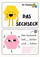 Vorschau - Arbeitsblätter - Formenheft Sechseck (Hexagon) 🔶📚 - Deckblatt