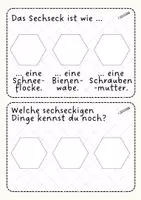 Vorschau - Arbeitsblätter - Formenheft Sechseck (Hexagon) 🔶📚 - Seite 1