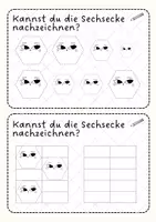 Vorschau - Arbeitsblätter - Formenheft Sechseck (Hexagon) 🔶📚 - Seite 3