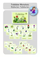 Vorschau - Fördermaterial/Inklusion - Frühblüher Wortschatz Bildkarten DAZ Frühlingsblumen - Deckblatt