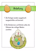 Vorschau - Unterrichtsreihen - Frühling - Ostern : Legematerial - Rechennester - Wortarten zuordnen - Seite 1