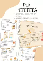 Vorschau - Arbeitsblätter - Der Hefeteig - Grundrezepte in der Küche - Deckblatt