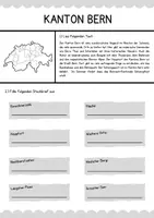 Vorschau - Arbeitsblätter - Schweizer Kantone - Bern (Arbeitsblatt + Lösung) - Seite 1