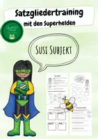 Vorschau - Arbeitsblätter - Satzgliedertraining mit den Superhelden - Susi Subjekt - Deckblatt