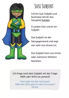 Vorschau - Arbeitsblätter - Satzgliedertraining mit den Superhelden - Susi Subjekt - Seite 1