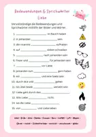 Vorschau - Arbeitsblätter - Redewendungen und Sprichwörter - Liebe - Deckblatt
