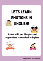 anteprima - Esercizi - Impariamo le emozioni in inglese - Pagina di copertina