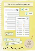 Vorschau - Arbeitsblätter - Schleichdiktat Frühlingswörter Klasse 1/2 - Deckblatt