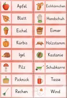 Vorschau - Arbeitsblätter - Schleichdiktat Herbstwörter Klasse 1/2 - Seite 1