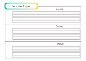 Vorschau - Arbeitsblätter - Satz des Tages Tafelmaterial und Arbeitsblätter - Seite 1